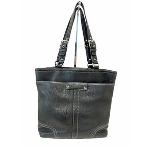 Coach Hamilton E1073 - F13089 black pebbled leather bucket, shoulder purse.